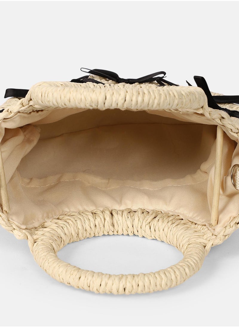 The Bow-Straw Hand Bag