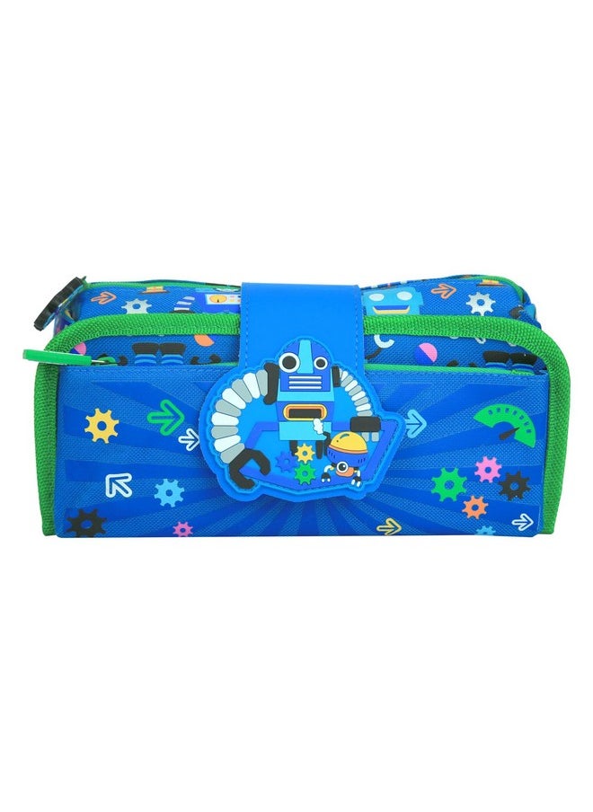 Smily Kiddos | Fancy Strap Pencil Case (Blue) | Kids&School Pencil Cases | Pencil Case for Kids | Boys & Girls Pencil Case | Pencil Pouch for Kids | Blue for Pencil Case