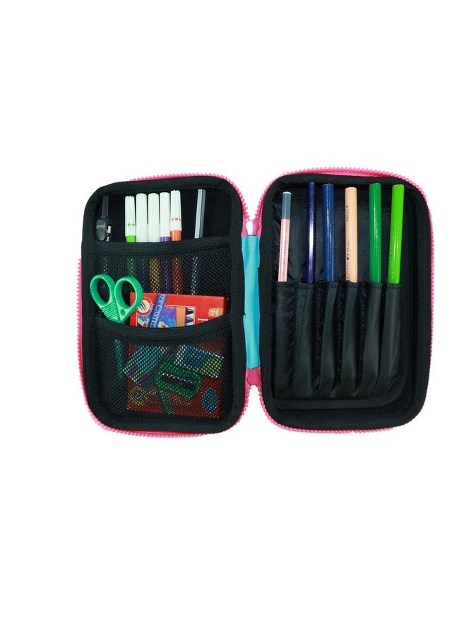 Smily Kiddos Ethylene Vinyl Acetate (Eva) Single Compartment Pencil Case Stylish Cute Large Capacity Hardtop Eva Pencil Case Organizer School Kids Girls Women Multi Purpose| Magic Unicorn | Light Blue