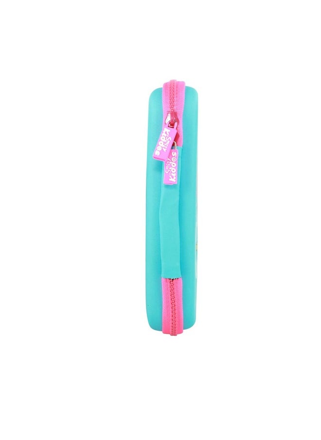 Smily Kiddos Ethylene Vinyl Acetate (Eva) Single Compartment Pencil Case Stylish Cute Large Capacity Hardtop Eva Pencil Case Organizer School Kids Girls Women Multi Purpose| Magic Unicorn | Light Blue
