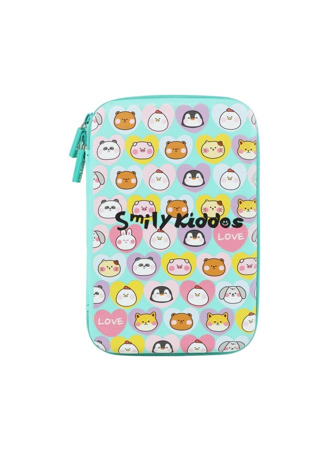 Smily Kiddos Single Compartment Pencil Case Stylish Cute Large Capacity Hardtop EVA Pencil Case Organizer School Kids Girls Women Pen Holder Pouch Multi Purpose| Animals - Multicolor