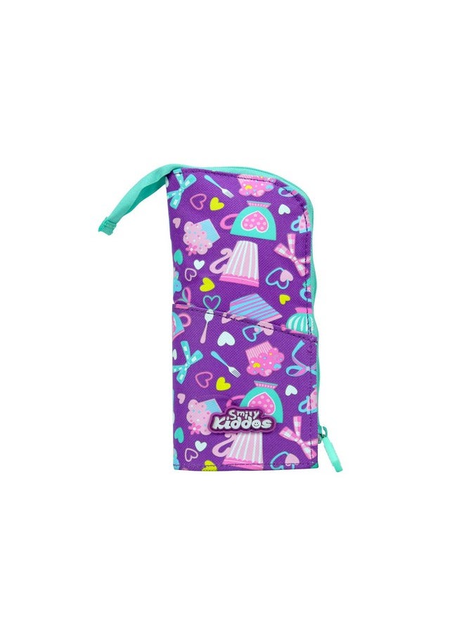Smily Kiddos | Smily Pen Holder Case (Purple) | Kids Pencil Pouch | School Pencil Pouch | Purple Pencil Pouch | Pencil case for Kids | Online Pencil Pouch