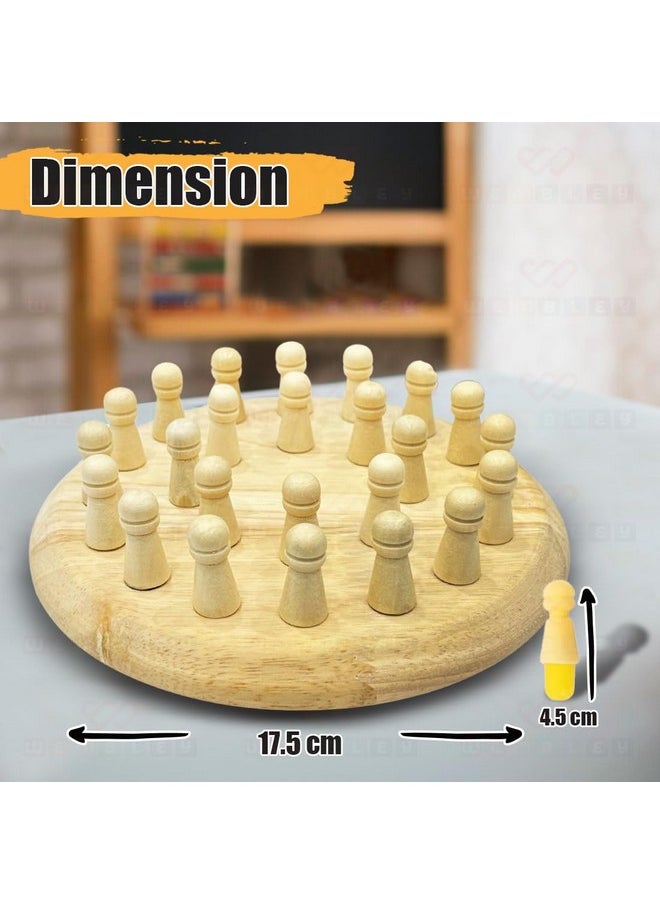 Wembley Wooden Memory Match Stick Chess Game Matching Board Game for Kids 3+ Color Learning Educational Interactive Indoor Games for Boys Girls Birthday Gift