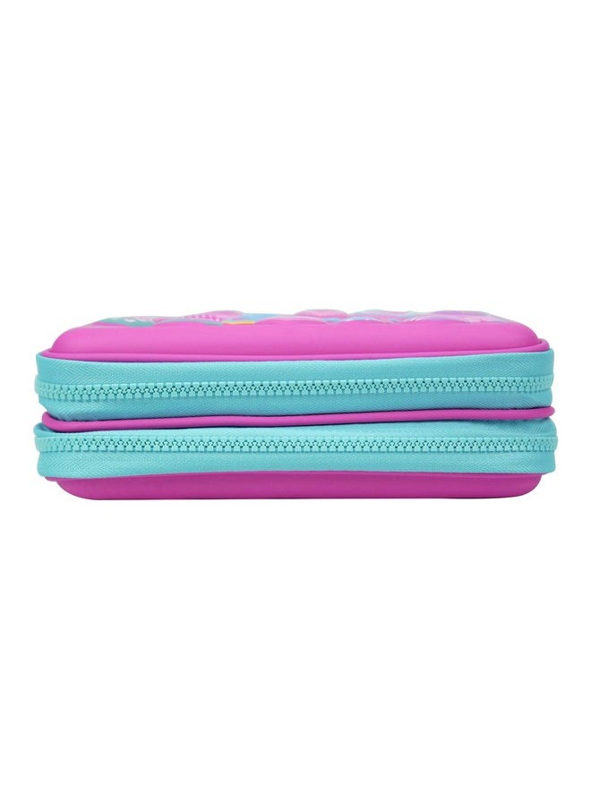 Smily Kiddos | Smily Double Compartment Pencil Case (Pink) | Pencil Box for Kids| Kids School Pencil Cases