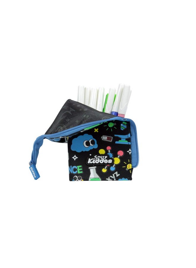 Smily Kiddos | Smily Pen Holder Case (Black) | Kids&School Pencil Case | Pencil Pouch for Kids