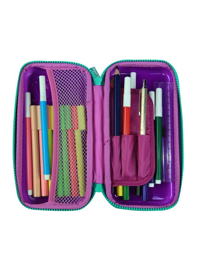 Smily Kiddos Star Pencil Box | Transparent Hardtop Pencil Box for Kids (Black/Blue/Purple/Pink/Light Blue)