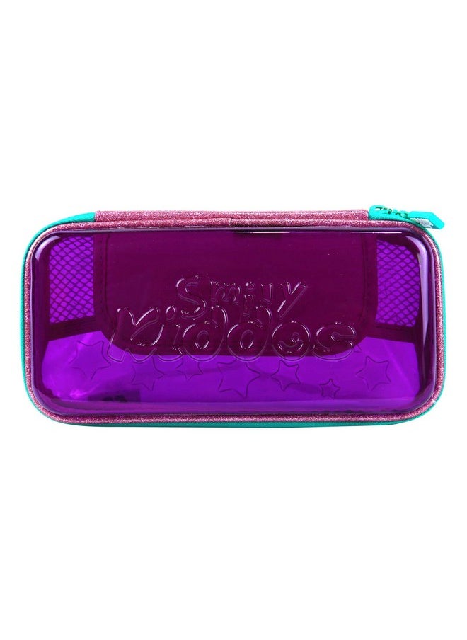 Smily Kiddos Star Pencil Box | Transparent Hardtop Pencil Box for Kids (Black/Blue/Purple/Pink/Light Blue)