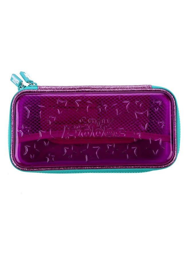 Smily Kiddos Star Pencil Box | Transparent Hardtop Pencil Box for Kids (Black/Blue/Purple/Pink/Light Blue)