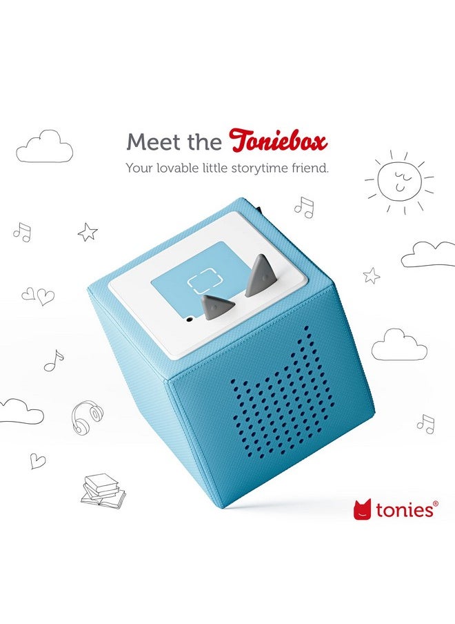 Toniebox Audio Player Starter Set With Chase, Skye, Marshall, And Playtime Puppy - Listen, Learn, And Play With One Huggable Little Box - Light Blue