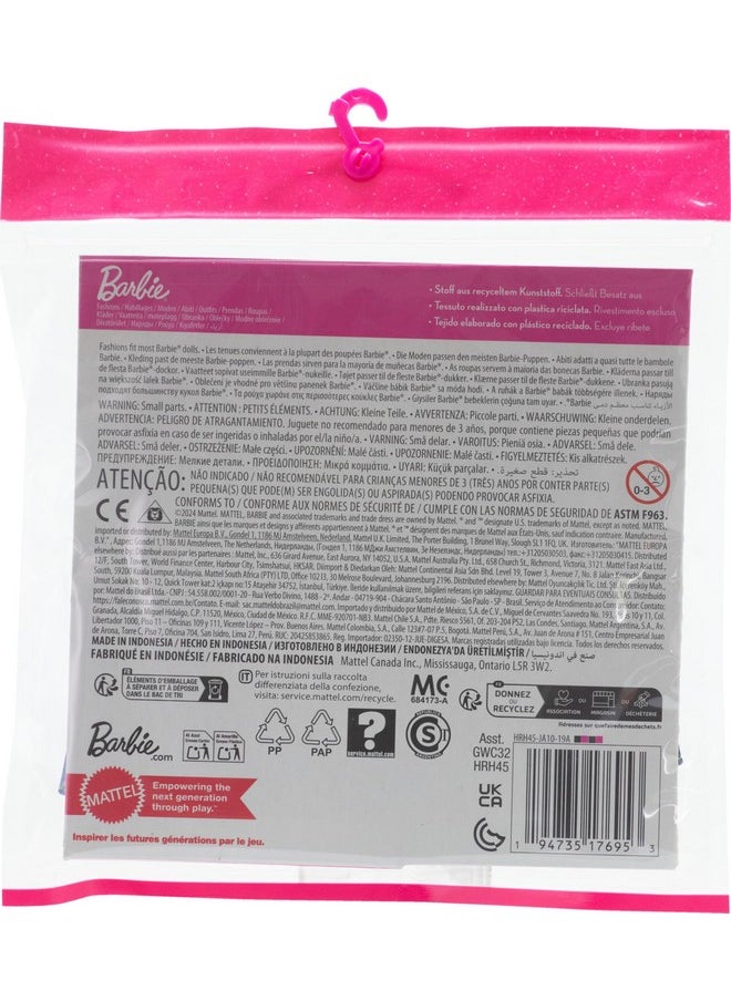 Barbie Clothes, Doll Fashions and Accessories Set Featuring 2 Complete All-Denim Outfits, Including Dress, Top, Shorts, Purse and More