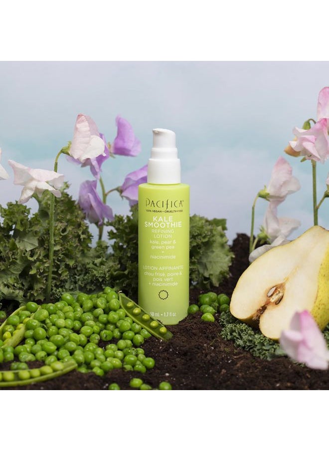 Face Moisturizer - Kale Smoothie Face Lotion w/Niacinamide, Copper, Super Foods & Plant Extract - Reduces Pore Size & Redness, Improves Skin Texture Vegan & Cruelty-Free Dermatologist Tested