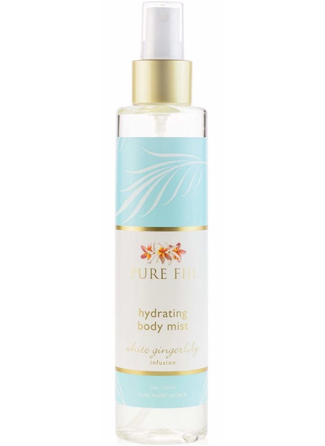 Hydrating Body Oil Mist - Moisturizing Body Oil After Shower - Hair and Spray Moisturizer for Body with Vitamin E, White Gingerlily, 7 oz