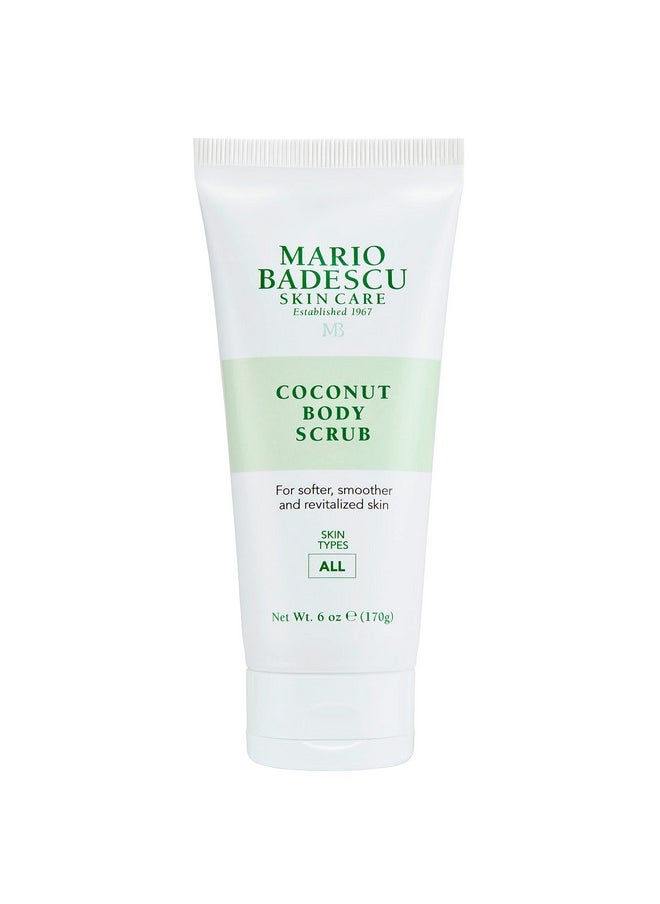 Mario Badescu Coconut Body Scrub for All Skin Types | Body Scrub that Softens and Smoothes |Formulated with Niacinamide & Salicylic Acid| 6 OZ