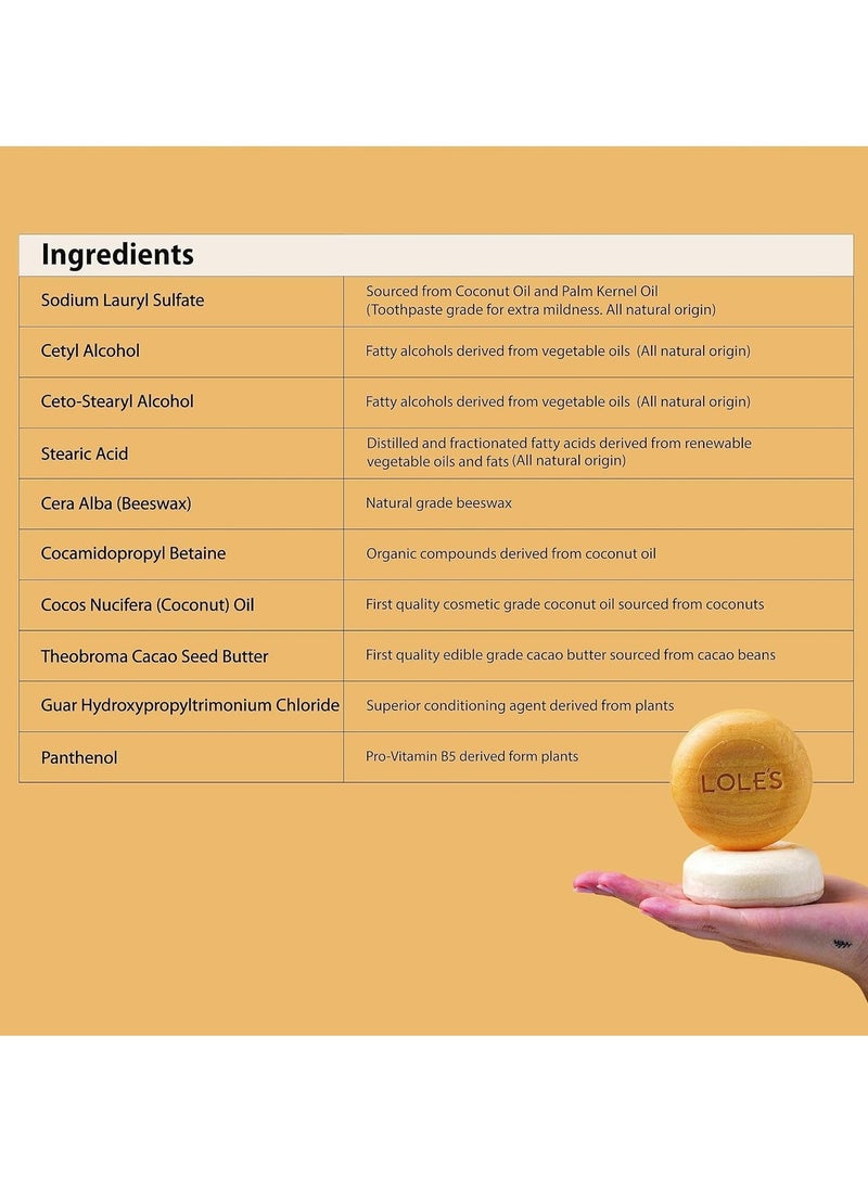 Shampoo Bar and Conditioner 2in1 with Jojoba Oil for Itchy Scalp & Dandruff, Moisturizes & Cleans Scalp, Travel Shampoo, Silicone Free, 100g