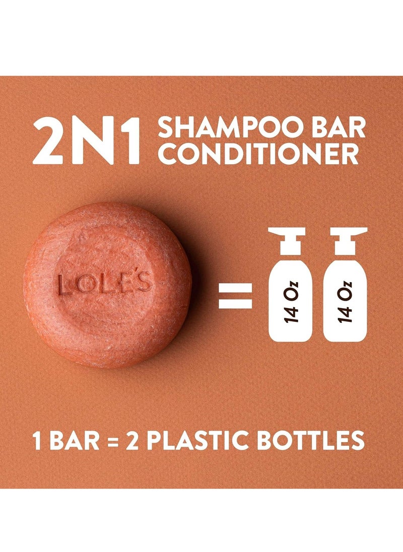 Shampoo Bar and Conditioner 2in1 with Argan Oil for Repair & Damage Control, Moisturizes & Cleans Scalp, Travel Shampoo, Silicone Free, 100g