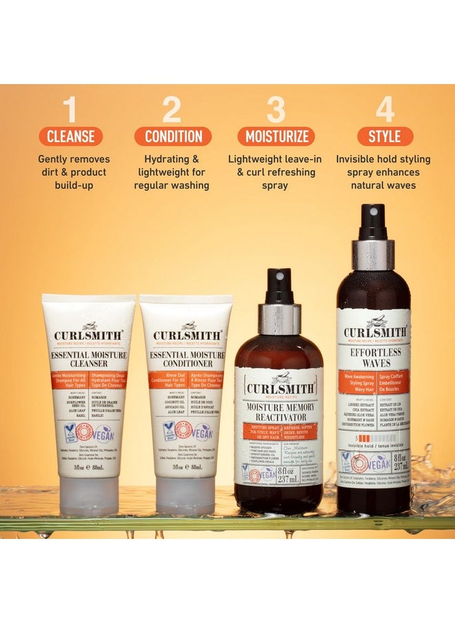 كيرلسميث - مجموعة اكتشاف يوم غسل الشعر المموج | مجموعة غسل الشعر الكاملة، مثالية لمن يعانون من تجعيدات من النوع الثاني | تنظيف الشعر، والتحكم في تجعده، وتغذيته، وترطيبه لتعزيز تموجات الشعر الطبيعية