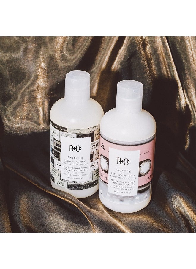 R+Co Cassette Curl Shampoo and Conditioner Set (8.5oz) + Superseed Oil Complex | Tames Frizz + Hydrates Curls + Adds Shine | Vegan + Cruelty-Free |