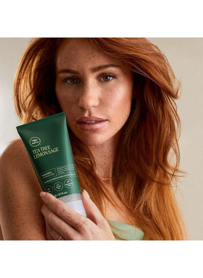Tea Tree Lemon Sage Thickening Blowout Gel, Volumizing Hair Gel, For Fine Hair, 5.1 fl. oz.