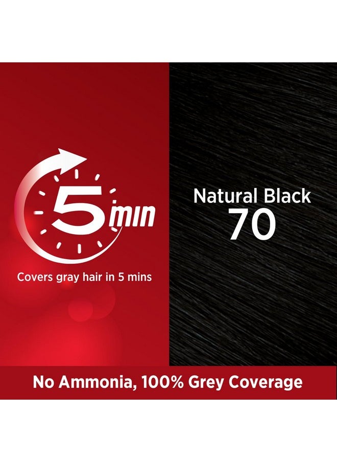 Top Speed Hair Color For Women Natural Black | Ginseng Root Extract And Mother Of Pearl | 100% Grey Coverage In 5 Minutes | Ammonia Free, Easy Application And Intense Conditioning