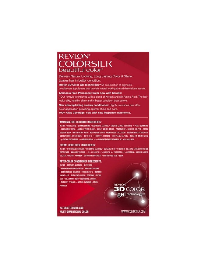 Color Silk 3D Color Gel Technology Hair Color With Keratin, 300G (Black 1N)