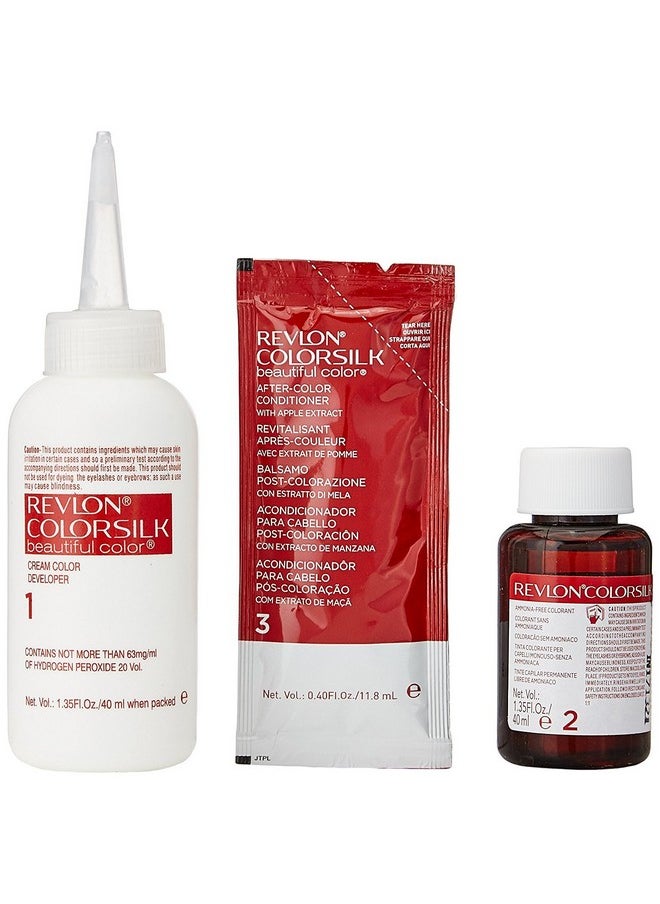 Colorsilk Beautiful Color, Permanent Hair Color With Keratin, 40Ml + 40Ml + 11.8Ml - Light Golden Brown 5G (Pack Of 1)