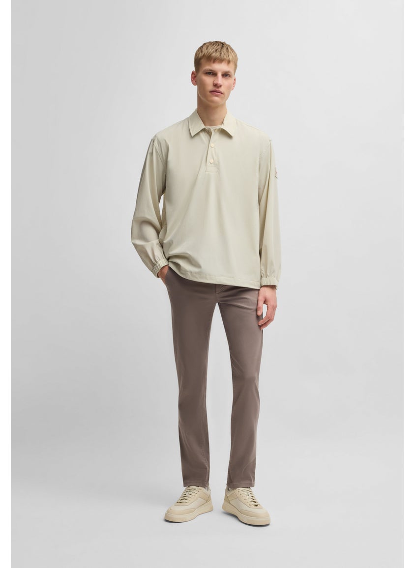 Slim-fit chinos in stretch-cotton satin