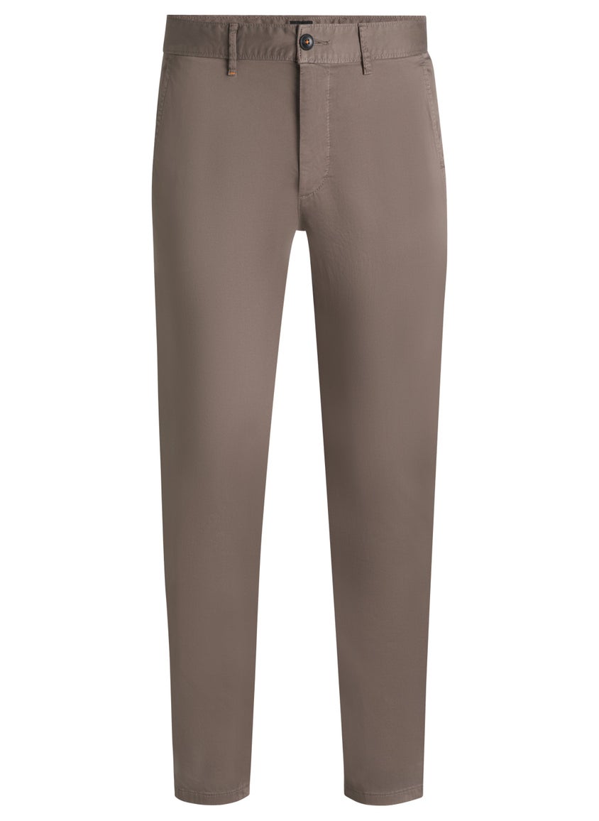 Slim-fit chinos in stretch-cotton satin