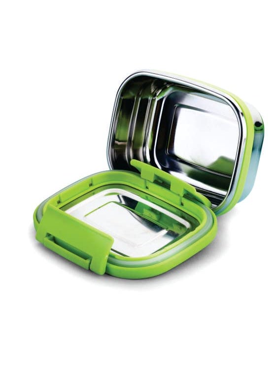 Ganesh Craze Stainless Steel Tiffin Lunch Box Container 4 Side Clip Lock Lid for Office & School Use/Food Grade/Air Tight-900ML