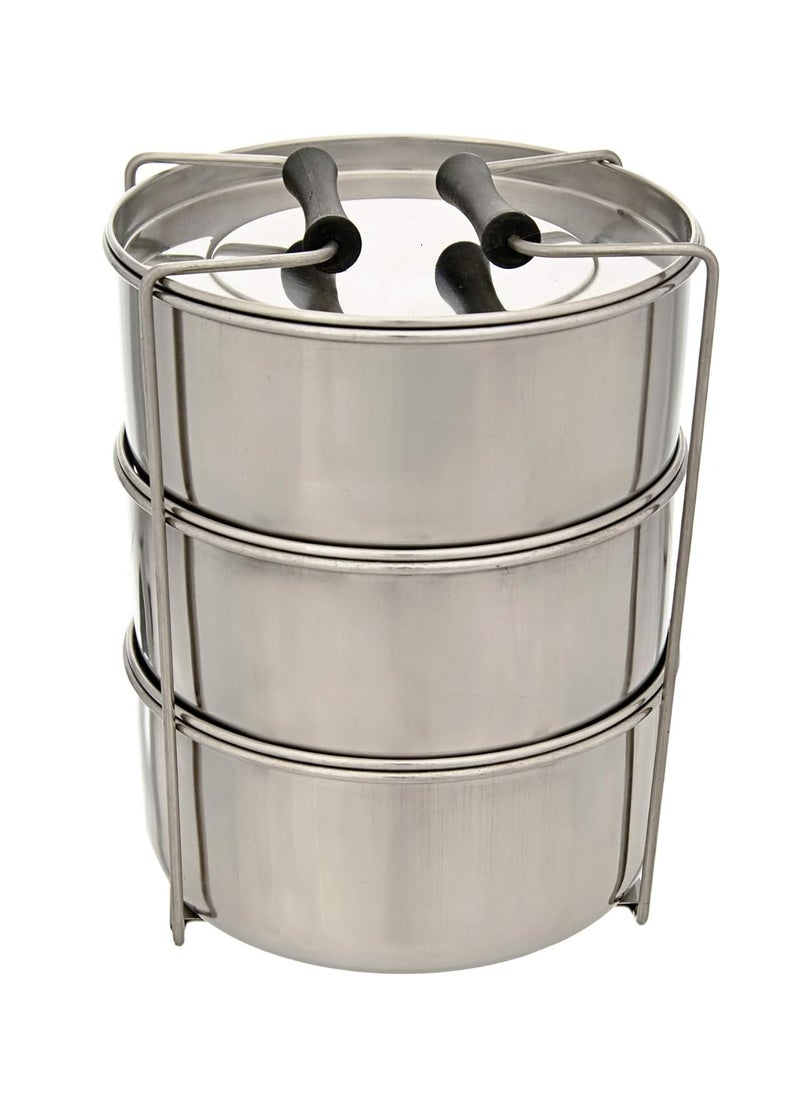 CELLO Electro Electric Stainless Steel Lunch Box, 3 Containers
