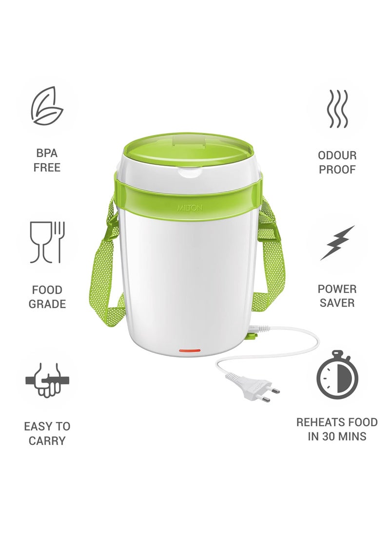 MILTON Euroline Futron Stainless Steel Electric Lunch Pack 4 Container, 360 ml, Green