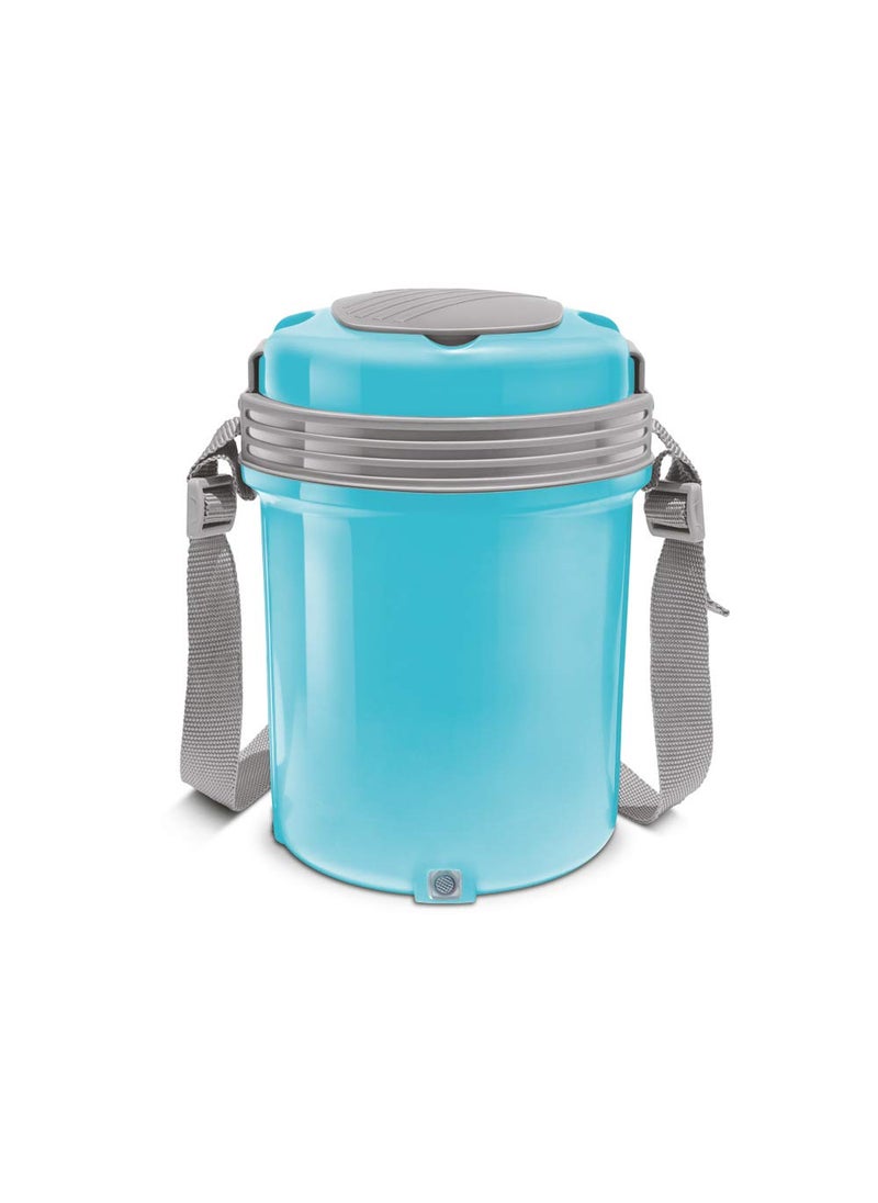 MILTON Electron Stainless Steel Tiffin Box Set, 360ml/158mm, Set of 4, Blue