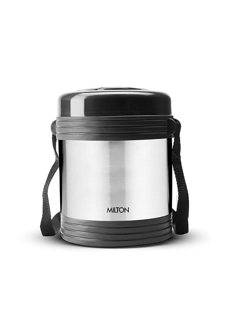 MILTON Legend Deluxe 3 Stainless Steel Containers with Steam Vent 200 ml Each, Hot & Cold Leak-Proof Insulated Lunch Box for Office, College, Picnic, Silver