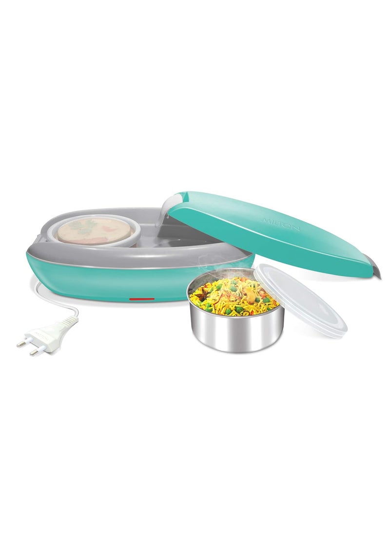 MILTON Swiftron Stainless Steel Tiffin Box Set, 260ml/262mm, Set of 2, Aqua Green