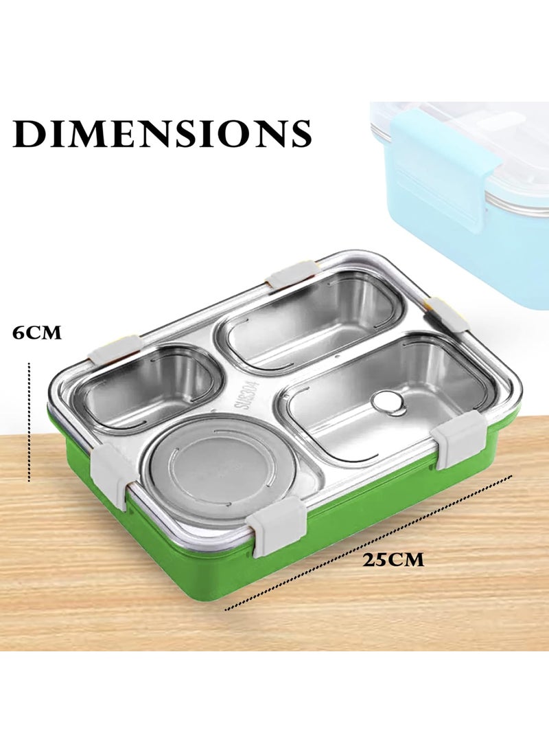 FunBlast Stainless Steel Lunch Box for Kids, Tiffin Box with Spoon and Fork, Bento Lunch Box, Insulated Lunch Box, Lunch Box for Kids, Office Women & Men (Not Leak-Proof - for Dry Foods Only)