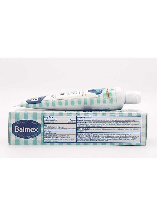BALMEX Complete Protection Zinc Oxide Diaper Rash Cream, Advanced Formula, 2 Oz (2 Pack)