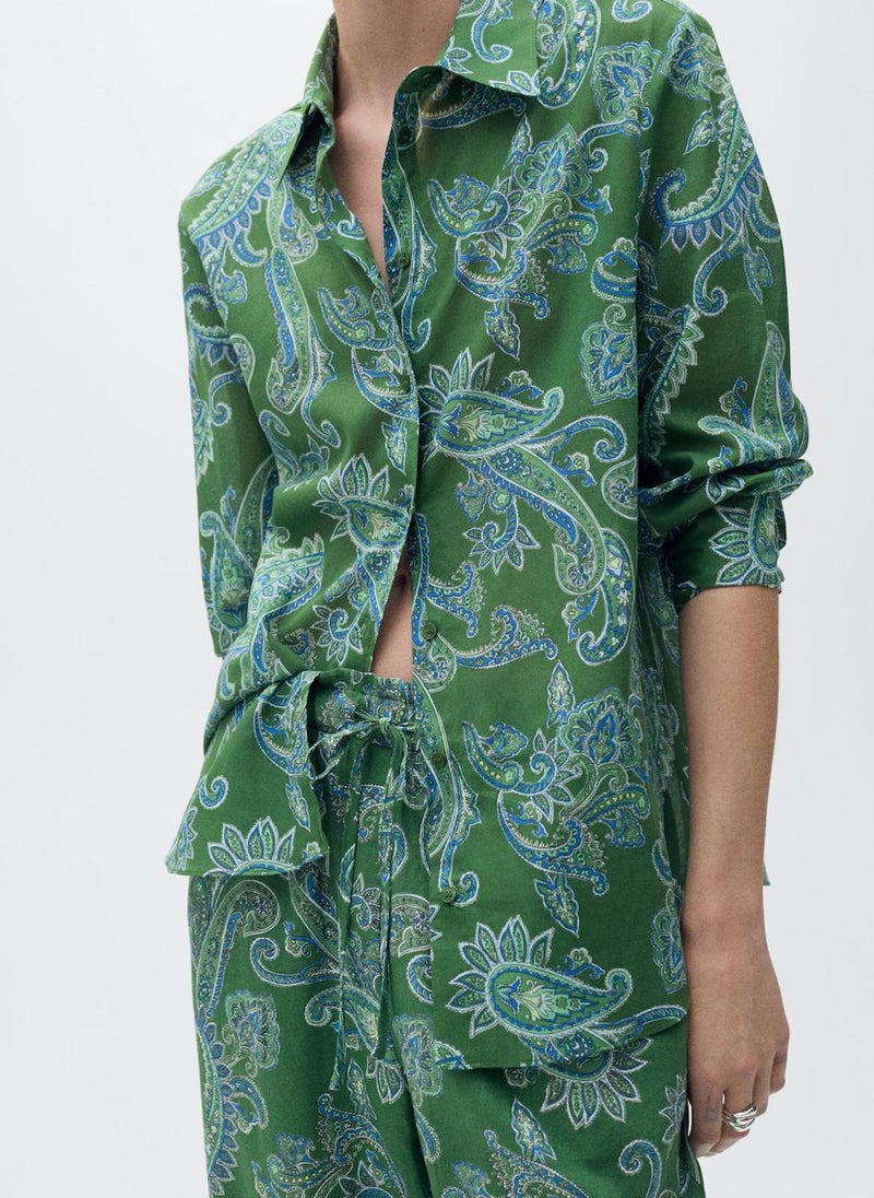 Casual Linen Paisley Trousers