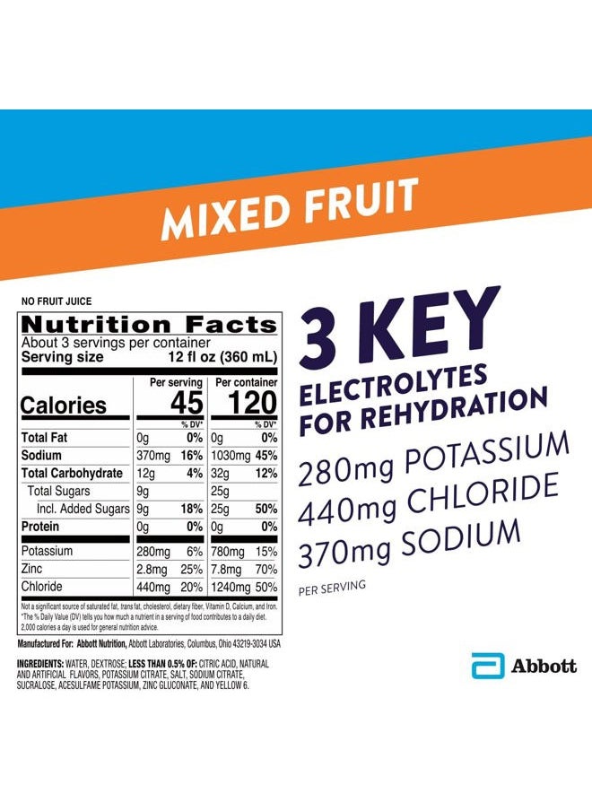 Mixed Fruit Electrolyte Solution, 33.8 Fl Oz Bottle