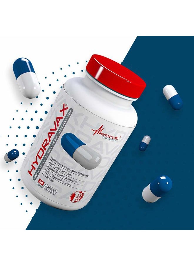 , Hydravax - Premium Diuretic Water Pills, Natural & Safe, Eliminates Water Retention, with Dandelion, Magnesium, Green Tea Extract, Cranberry Powder, 30 Capsules, 1 Dose Daily