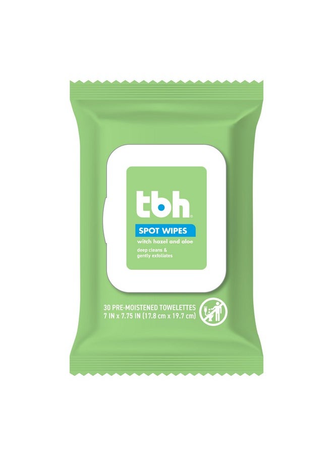 TBH Kids Spot Wash Wipes - Cleansing Face Wipes - Acne Prevention - Sulfate, Paraben Free - 30 Pack.