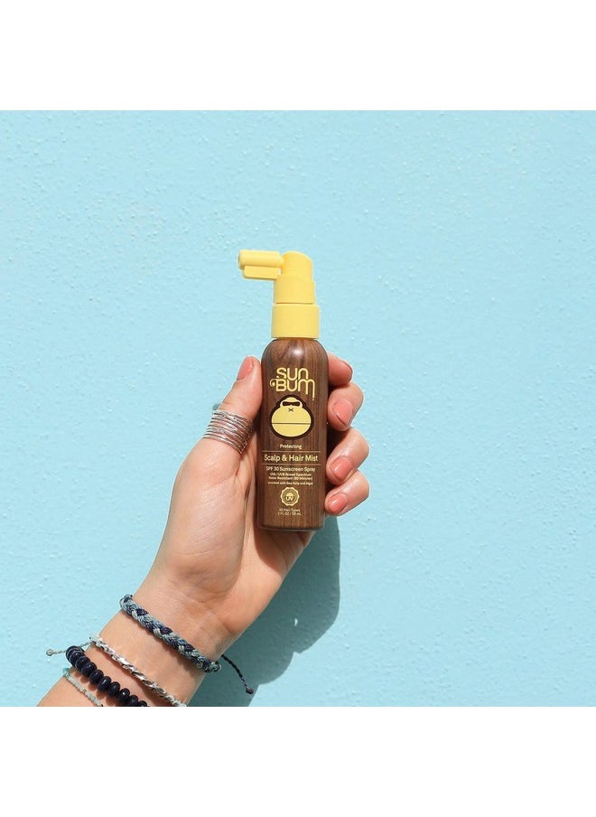 Sun Bum Original SPF 30 Sunscreen Scalp and Hair Mist I Vegan and Hawaii 104 Act Compliant (Octinoxate Oxybenzone Free) I Broad Spectrum UVA/UVB Sunscreen Spray with Vitamin E I 2 OZ