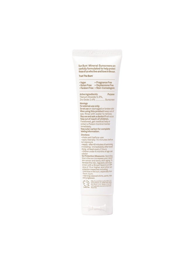Sun Bum Mineral SPF 30 Face Sunscreen | Non-Tinted | Broad Spectrum Moisturizing Sunblock with Vitamin E |Hawaii 104 Act Compliant (Octinoxate & Oxybenzone Free) | Travel Friendly 1.7 oz