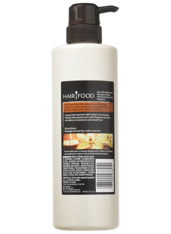 Sulfate Free Hair Milk Shampoo with Jasmine & Vanilla Fragrance, 17.9 Fluid Ounce