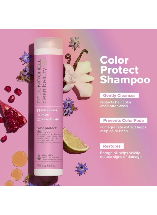 Paul Mitchell Clean Beauty Color Protect Shampoo, Gently Cleanses, Protects Hair Color, For Color-Treated Hair, 8.5 oz.