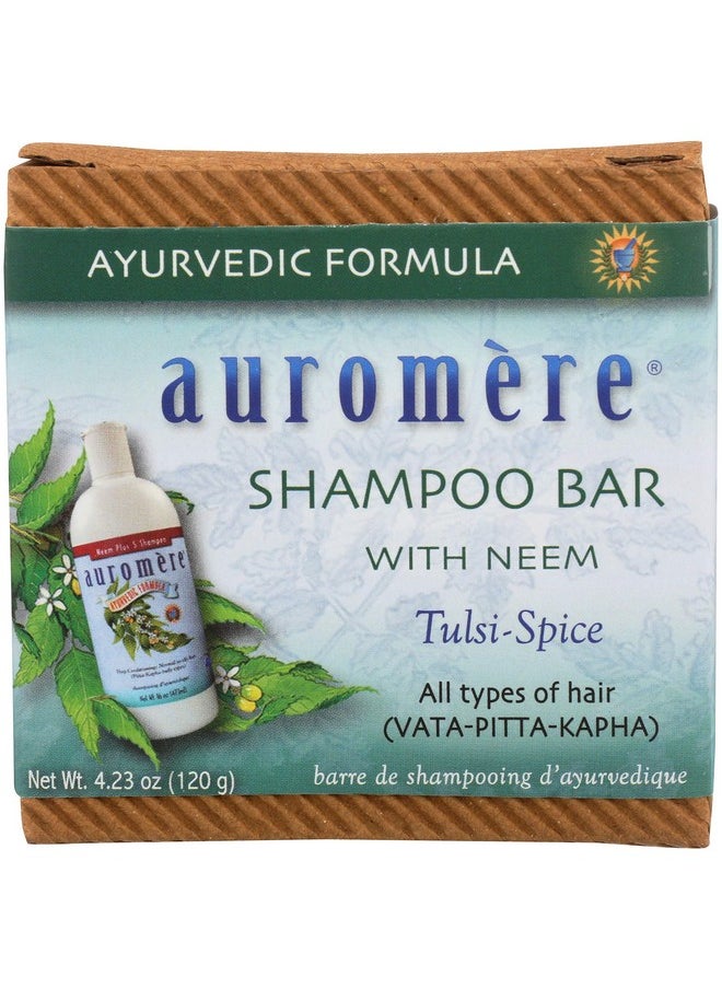 Auromere Ayurvedic Shampoo Bar - Eco Friendly, Handmade, Vegan, Cruelty Free, Natural, Non GMO, All in One Bar for Soap and Shampoo (4.23 oz), 1 pack