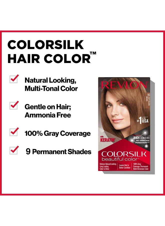 Colorsilk Hair Color With Keratin - 5G Light Golden Brown - (With Outrageous Shampoo 90 Ml) (3S10978F36721354)