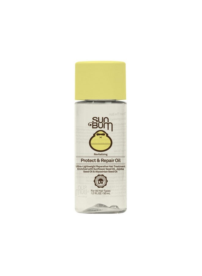 Sun Bum Revitalizing Protect and Repair Hair Oil | UV Protecting, Vegan and Cruelty Free | Enriched with Jojoba Oil | 1.7 Fl Oz