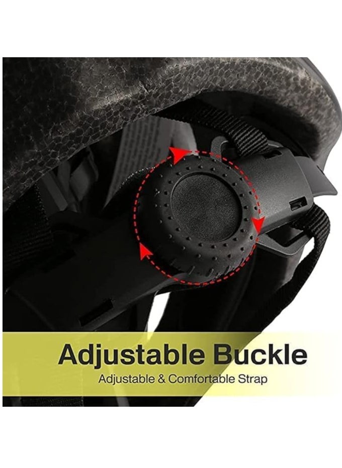 Adult bicycle helmet with detachable magnetic goggles, road and mountain riding protective helmet, adjustable size,unisex，white and black