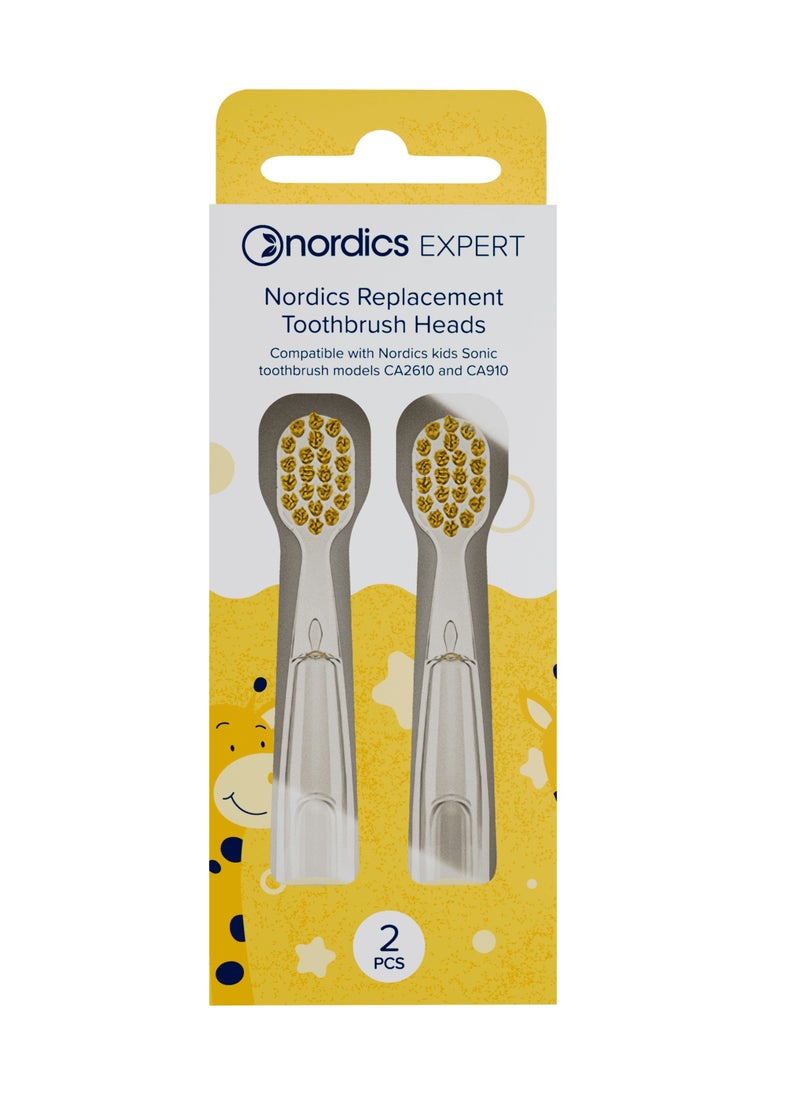 Replacement Heads for Electric Toothbrush Nordics Kids – yellow