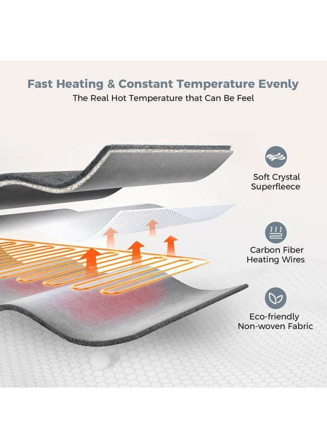 Heating Pad for Neck and Shoulder Pain Relief, Fast Heating, Auto Shut Off, Mothers Day Gifts for Mom, Birthday Gifts for Women Men Dad Wife Husband, Grey, 17