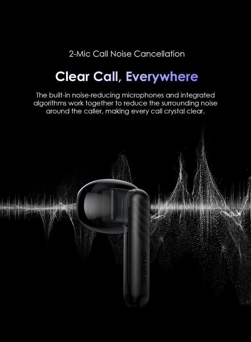 FreePods Neo True Wireless Earbuds 50H Play Time Bluetooth TWS Earphone with APP Control, Anifast Fast Charging,Sound360 Spatial Audio,Black Black
